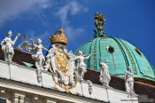 Travel photography:Vienna Hofburg roof detail , Austria
