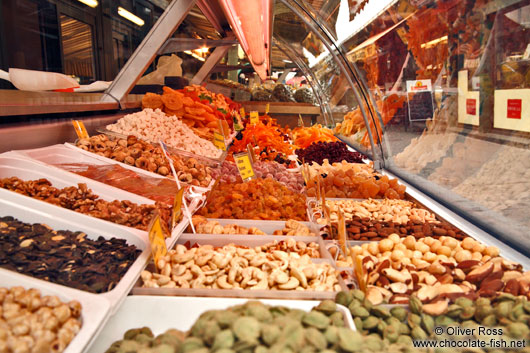 Vienna Naschmarkt nuts and dried fruit 