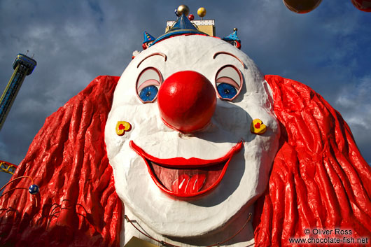 Giant clown at Vienna´s Prater fun fair