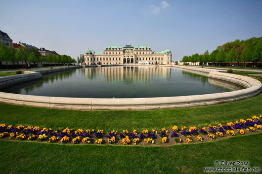 Belvedere palace with gardens and lake