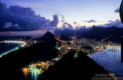 View of Rio after sunset from the Pão de Açúcar (Sugar Loaf) 