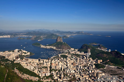 Panoramic view of the Sugar Loaf (Pão de Açúcar) in Rio
