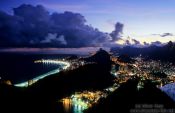 Travel photography:View of Rio after sunset from the Pão de Açúcar (Sugar Loaf) , Brazil