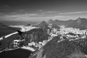 Travel photography:Gondola travelling to the top of the Pão de Açúcar (Sugar Loaf) in Rio de Janeiro, Brazil