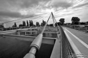 Travel photography:The Mimram Bridge at Kehl, Germany/France