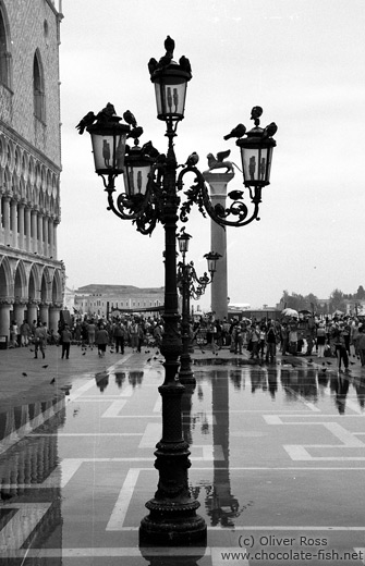 Partly flooded San Marco square