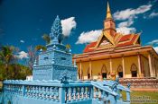 Travel photography:Temple and stupa along the road from Sihanoukville to Kampott , Cambodia