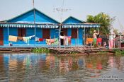 Travel photography:Floating houses near Tonle Sap lake, Cambodia