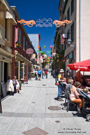 Street in Quebec´s lower old town (basse ville)