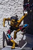 Travel photography:Sculpture of a jester in Quebec, Canada