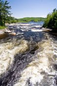 Travel photography:River in Lake near Quebec´s Mont Tremblant National Park, Canada