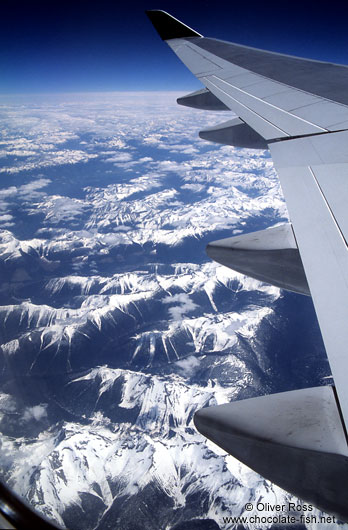 The Rocky Mountains from the air