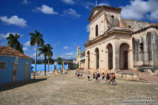The Plaza Mayor (main square) with the iglesia Parroquial de la Santísima Trinidad