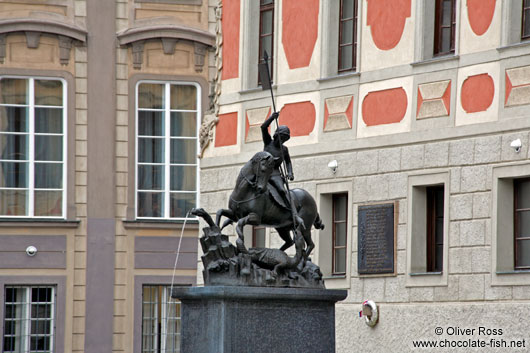 Statue of St George outside St. Vitus Cathedral