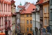 Travel photography:Houses in in Prague`s Lesser Quarter, Czech Republic