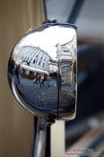 Travel photography:Reflections in a vintage car headlamp, Czech Republic