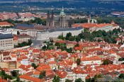 Travel photography:Panorama of Prague castle with St. Vitus Cathedral, Czech Republic