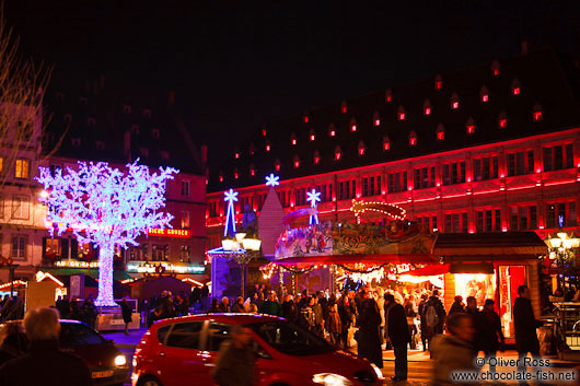 Street decorations at the Strasbourg Christmas market