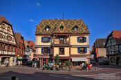Travel photography:Main square in Obernai, France