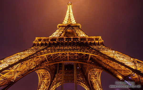 Paris Eiffel Tower at night
