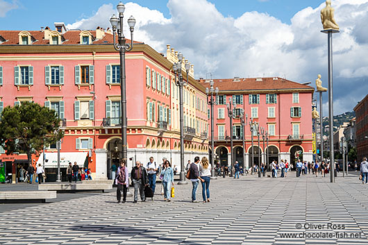 Houses along the Place Masséna in Nice
