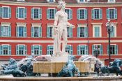 Travel photography:Sculpture on the Place Masséna in Nice, France