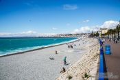 Travel photography:Nice water front and beach, France