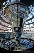 Travel photography:The glass cupola construction atop the Reichstag, Germany