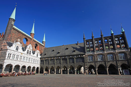 Main square in the city centre of Lübeck