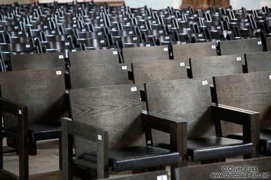 Rows of chairs in Lübeck´s St. Mary´s church (Marienkirche)