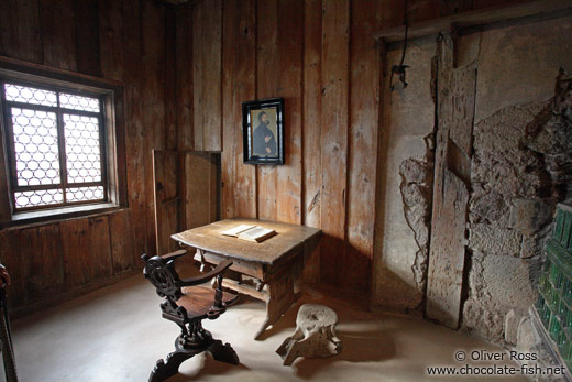 Martin Luther`s room on the Wartburg