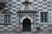 Travel photography:Entrance to the Haus zum Stockfisch in Erfurt, Germany