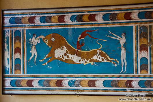 Bull-leaping Fresco, Court of the Stone Spout in Knossos