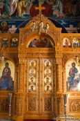 Travel photography:Main altar door inside the Garazo church, Grece
