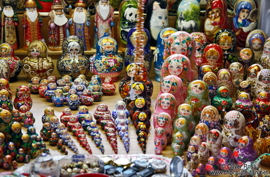 Budapest market matryoshkas 