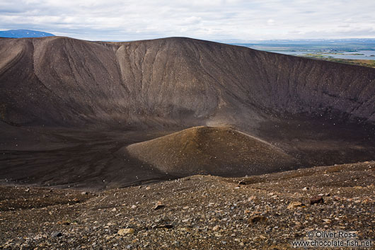 The crater of Hverfjall volcano