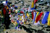 Travel photography:Prayer flags over Leh, India