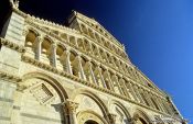Travel photography:Facade of the Duomo (Cathedral) in Pisa, Italy
