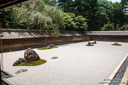 Rock garden at Kyoto´s Ryoanji temple