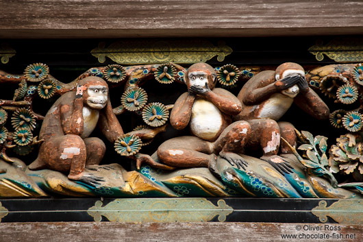 The three wise monkeys at the Nikko Unesco World Heritage site