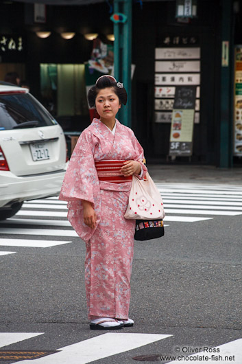 Girl in Kimono in Kyoto´s Gion district