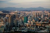 Travel photography:Seoul panorama from Namsan mountain, South Korea