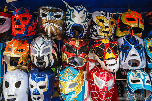 Lucha Libre masks for sale in Mexico City