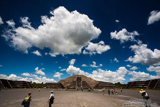Moon pyramid at the Teotihuacan archeological site