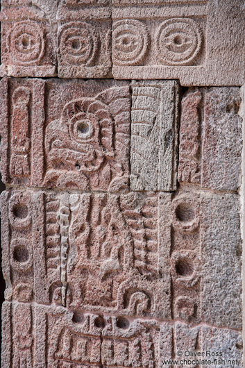 Stone carvings at the Teotihuacan archeological site