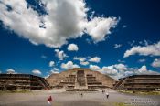 Travel photography:Moon pyramid at the Teotihuacan archeological site, Mexico