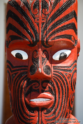 Wooden sculpture on a Marae near Whanganui