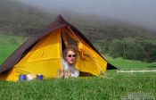 Travel photography:Camping in Topotupotu Bay near Cape Reinga, New Zealand