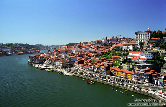 Porto`s Ribeira District with River Douro