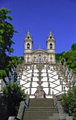 Travel photography:The Sanctuary of Bom Jesus do Monte in Braga with staircase, Portugal